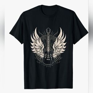 Guitar With Wings Rock & Roll T-Shirt